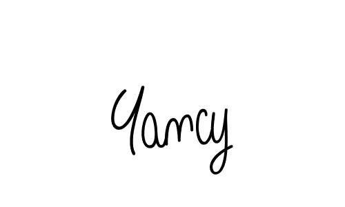 You should practise on your own different ways (Angelique-Rose-font-FFP) to write your name (Yancy) in signature. don't let someone else do it for you. Yancy signature style 5 images and pictures png