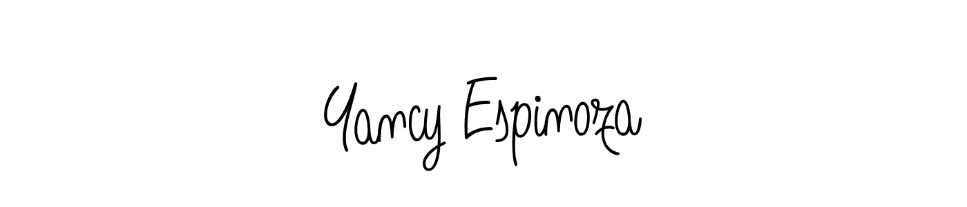 Use a signature maker to create a handwritten signature online. With this signature software, you can design (Angelique-Rose-font-FFP) your own signature for name Yancy Espinoza. Yancy Espinoza signature style 5 images and pictures png