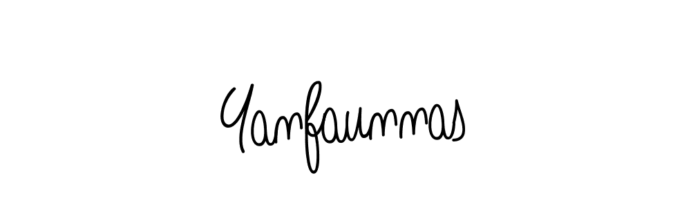 Yanfaunnas stylish signature style. Best Handwritten Sign (Angelique-Rose-font-FFP) for my name. Handwritten Signature Collection Ideas for my name Yanfaunnas. Yanfaunnas signature style 5 images and pictures png
