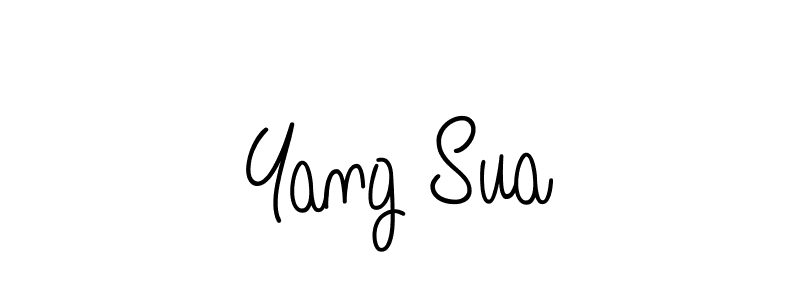 Design your own signature with our free online signature maker. With this signature software, you can create a handwritten (Angelique-Rose-font-FFP) signature for name Yang Sua. Yang Sua signature style 5 images and pictures png