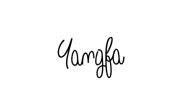 Make a beautiful signature design for name Yangfa. With this signature (Angelique-Rose-font-FFP) style, you can create a handwritten signature for free. Yangfa signature style 5 images and pictures png