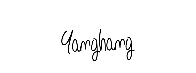 Make a beautiful signature design for name Yanghang. With this signature (Angelique-Rose-font-FFP) style, you can create a handwritten signature for free. Yanghang signature style 5 images and pictures png