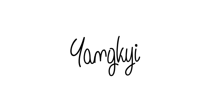 How to Draw Yangkyi signature style? Angelique-Rose-font-FFP is a latest design signature styles for name Yangkyi. Yangkyi signature style 5 images and pictures png