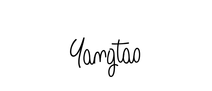 Make a beautiful signature design for name Yangtao. With this signature (Angelique-Rose-font-FFP) style, you can create a handwritten signature for free. Yangtao signature style 5 images and pictures png