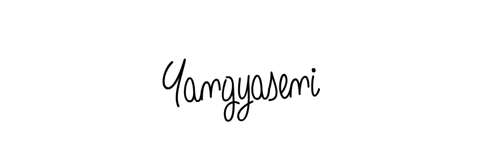 The best way (Angelique-Rose-font-FFP) to make a short signature is to pick only two or three words in your name. The name Yangyaseni include a total of six letters. For converting this name. Yangyaseni signature style 5 images and pictures png