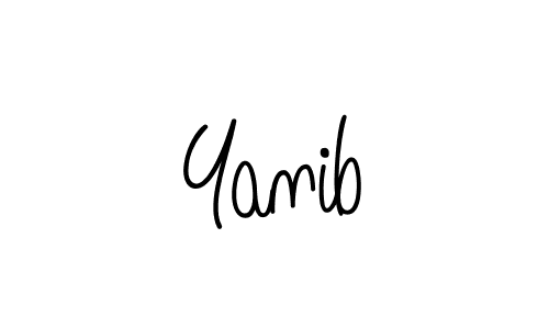 You should practise on your own different ways (Angelique-Rose-font-FFP) to write your name (Yanib) in signature. don't let someone else do it for you. Yanib signature style 5 images and pictures png