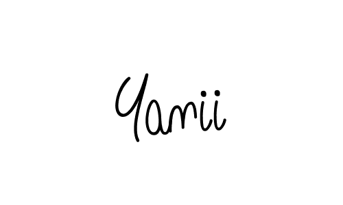 You should practise on your own different ways (Angelique-Rose-font-FFP) to write your name (Yanii) in signature. don't let someone else do it for you. Yanii signature style 5 images and pictures png