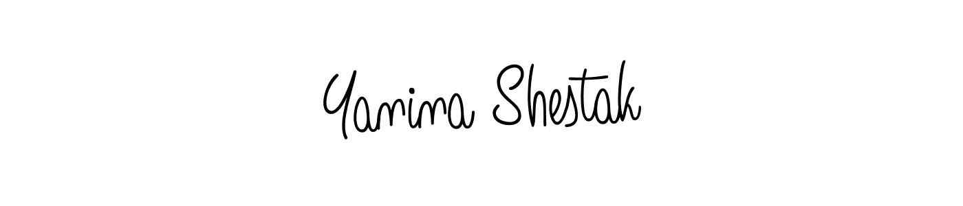Create a beautiful signature design for name Yanina Shestak. With this signature (Angelique-Rose-font-FFP) fonts, you can make a handwritten signature for free. Yanina Shestak signature style 5 images and pictures png