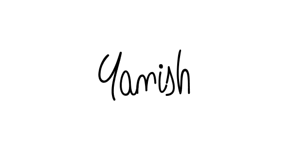 The best way (Angelique-Rose-font-FFP) to make a short signature is to pick only two or three words in your name. The name Yanish include a total of six letters. For converting this name. Yanish signature style 5 images and pictures png