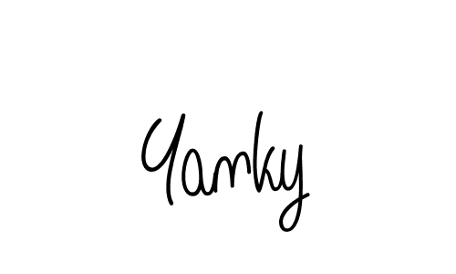 How to make Yanky name signature. Use Angelique-Rose-font-FFP style for creating short signs online. This is the latest handwritten sign. Yanky signature style 5 images and pictures png