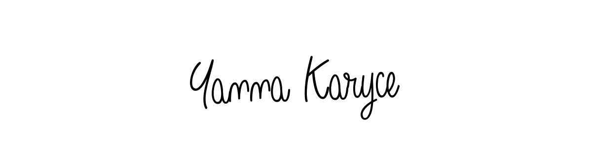 Best and Professional Signature Style for Yanna Karyce. Angelique-Rose-font-FFP Best Signature Style Collection. Yanna Karyce signature style 5 images and pictures png