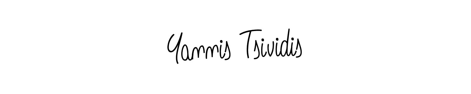 You should practise on your own different ways (Angelique-Rose-font-FFP) to write your name (Yannis Tsividis) in signature. don't let someone else do it for you. Yannis Tsividis signature style 5 images and pictures png