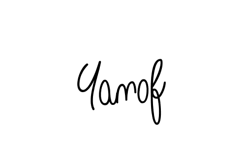 Make a beautiful signature design for name Yanof. With this signature (Angelique-Rose-font-FFP) style, you can create a handwritten signature for free. Yanof signature style 5 images and pictures png
