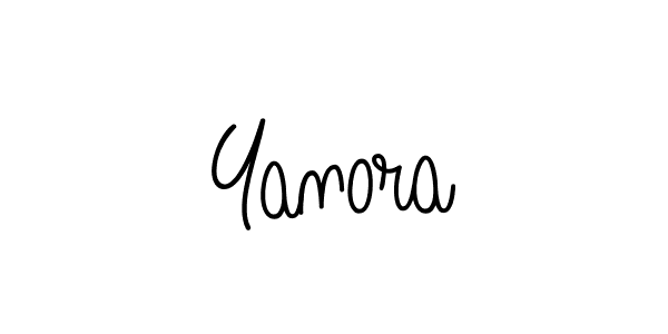 How to make Yanora name signature. Use Angelique-Rose-font-FFP style for creating short signs online. This is the latest handwritten sign. Yanora signature style 5 images and pictures png