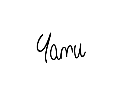 Yanu stylish signature style. Best Handwritten Sign (Angelique-Rose-font-FFP) for my name. Handwritten Signature Collection Ideas for my name Yanu. Yanu signature style 5 images and pictures png