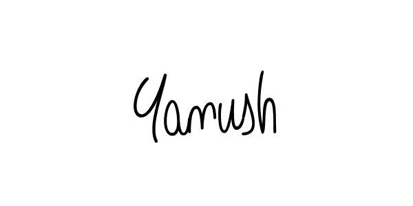 How to make Yanush name signature. Use Angelique-Rose-font-FFP style for creating short signs online. This is the latest handwritten sign. Yanush signature style 5 images and pictures png