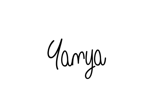 Make a beautiful signature design for name Yanya. With this signature (Angelique-Rose-font-FFP) style, you can create a handwritten signature for free. Yanya signature style 5 images and pictures png