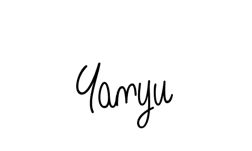 You should practise on your own different ways (Angelique-Rose-font-FFP) to write your name (Yanyu) in signature. don't let someone else do it for you. Yanyu signature style 5 images and pictures png