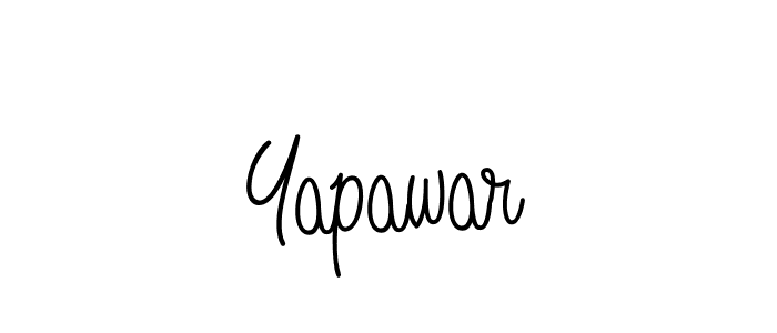 How to make Yapawar name signature. Use Angelique-Rose-font-FFP style for creating short signs online. This is the latest handwritten sign. Yapawar signature style 5 images and pictures png