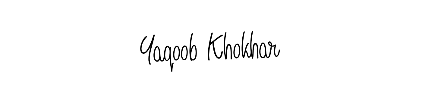 Create a beautiful signature design for name Yaqoob Khokhar. With this signature (Angelique-Rose-font-FFP) fonts, you can make a handwritten signature for free. Yaqoob Khokhar signature style 5 images and pictures png