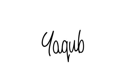 Use a signature maker to create a handwritten signature online. With this signature software, you can design (Angelique-Rose-font-FFP) your own signature for name Yaqub. Yaqub signature style 5 images and pictures png