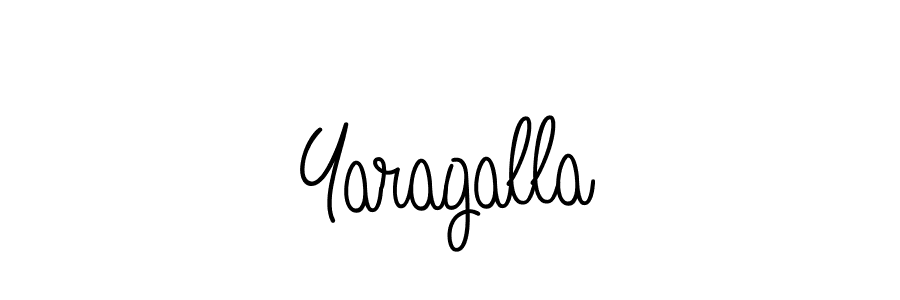 How to make Yaragalla name signature. Use Angelique-Rose-font-FFP style for creating short signs online. This is the latest handwritten sign. Yaragalla signature style 5 images and pictures png