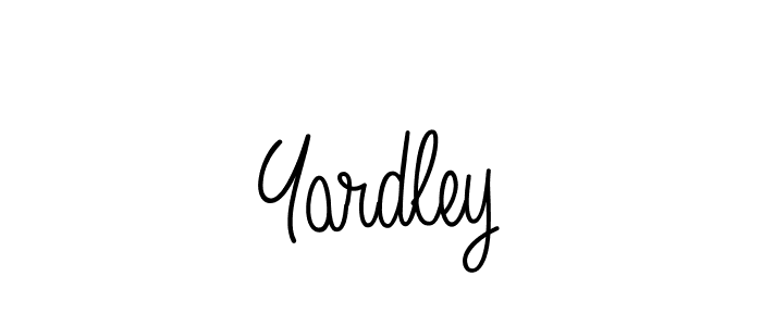 You should practise on your own different ways (Angelique-Rose-font-FFP) to write your name (Yardley) in signature. don't let someone else do it for you. Yardley signature style 5 images and pictures png