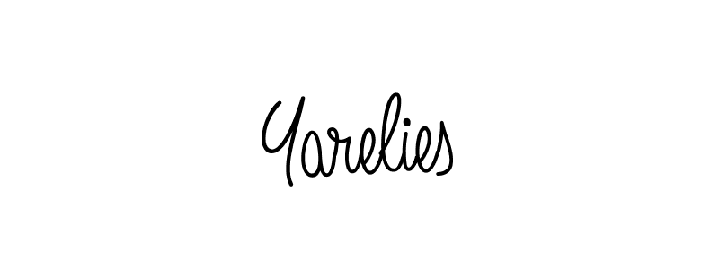 Use a signature maker to create a handwritten signature online. With this signature software, you can design (Angelique-Rose-font-FFP) your own signature for name Yarelies. Yarelies signature style 5 images and pictures png