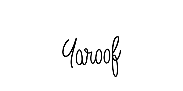 Design your own signature with our free online signature maker. With this signature software, you can create a handwritten (Angelique-Rose-font-FFP) signature for name Yaroof. Yaroof signature style 5 images and pictures png