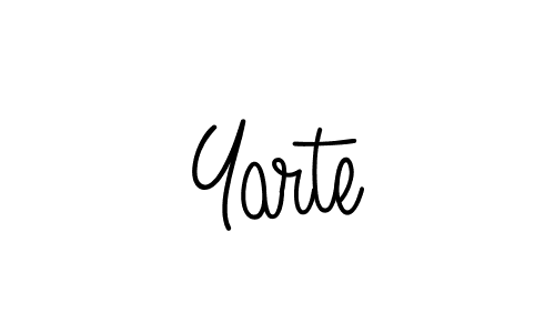 Make a beautiful signature design for name Yarte. With this signature (Angelique-Rose-font-FFP) style, you can create a handwritten signature for free. Yarte signature style 5 images and pictures png
