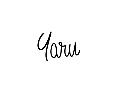 Use a signature maker to create a handwritten signature online. With this signature software, you can design (Angelique-Rose-font-FFP) your own signature for name Yaru. Yaru signature style 5 images and pictures png