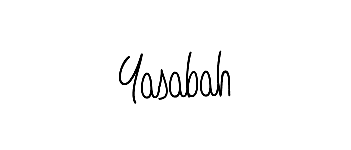 Yasabah stylish signature style. Best Handwritten Sign (Angelique-Rose-font-FFP) for my name. Handwritten Signature Collection Ideas for my name Yasabah. Yasabah signature style 5 images and pictures png