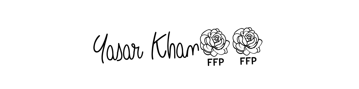 Make a beautiful signature design for name Yasar Khan00. With this signature (Angelique-Rose-font-FFP) style, you can create a handwritten signature for free. Yasar Khan00 signature style 5 images and pictures png