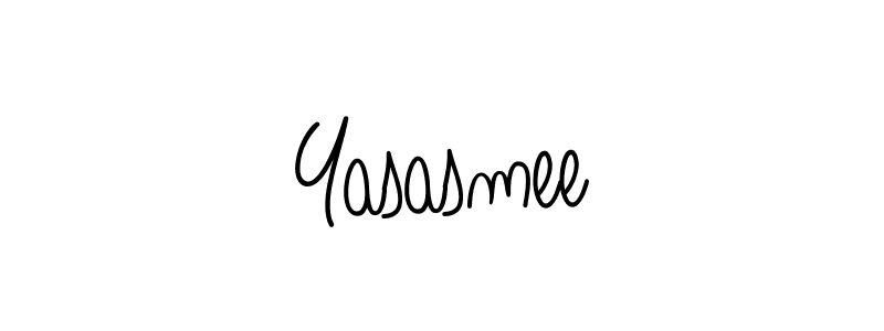 Design your own signature with our free online signature maker. With this signature software, you can create a handwritten (Angelique-Rose-font-FFP) signature for name Yasasmee. Yasasmee signature style 5 images and pictures png