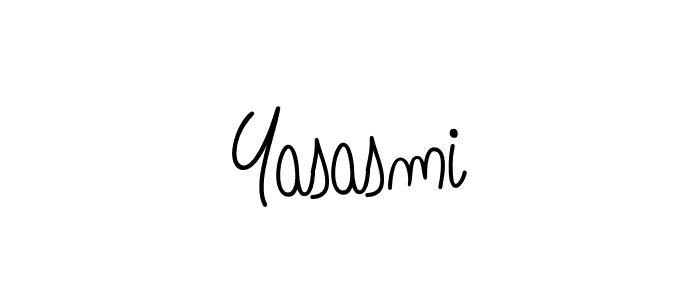 How to make Yasasmi name signature. Use Angelique-Rose-font-FFP style for creating short signs online. This is the latest handwritten sign. Yasasmi signature style 5 images and pictures png
