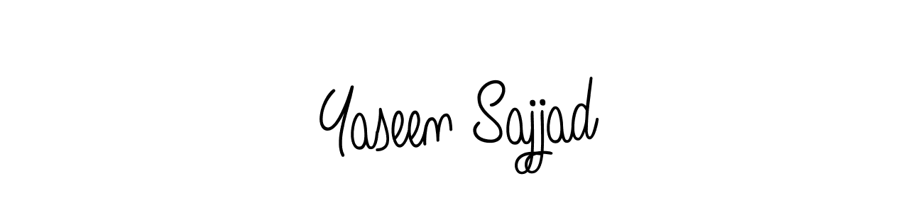 Design your own signature with our free online signature maker. With this signature software, you can create a handwritten (Angelique-Rose-font-FFP) signature for name Yaseen Sajjad. Yaseen Sajjad signature style 5 images and pictures png