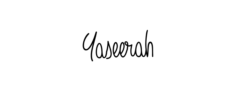 Also we have Yaseerah name is the best signature style. Create professional handwritten signature collection using Angelique-Rose-font-FFP autograph style. Yaseerah signature style 5 images and pictures png