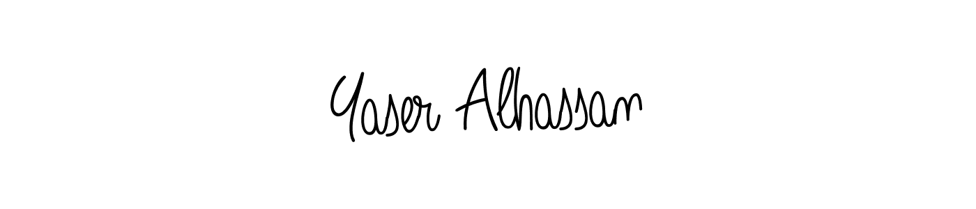 Yaser Alhassan stylish signature style. Best Handwritten Sign (Angelique-Rose-font-FFP) for my name. Handwritten Signature Collection Ideas for my name Yaser Alhassan. Yaser Alhassan signature style 5 images and pictures png