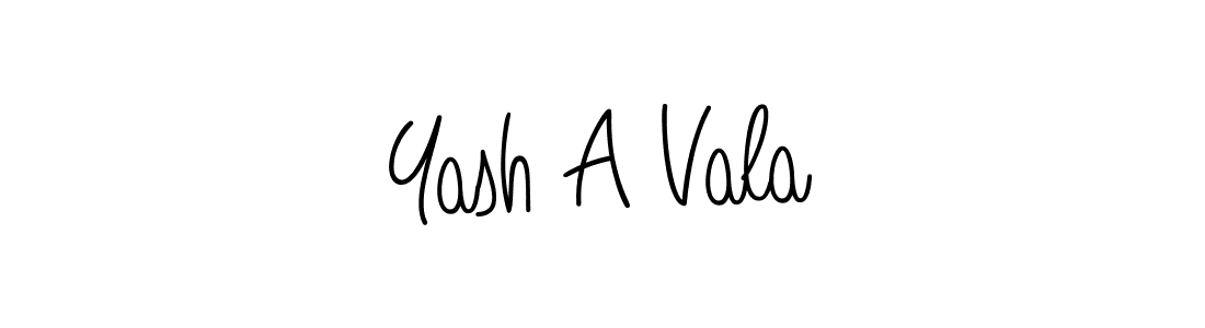 Make a beautiful signature design for name Yash A Vala. With this signature (Angelique-Rose-font-FFP) style, you can create a handwritten signature for free. Yash A Vala signature style 5 images and pictures png