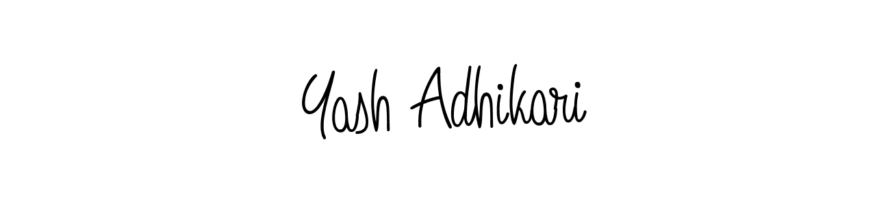 Also we have Yash Adhikari name is the best signature style. Create professional handwritten signature collection using Angelique-Rose-font-FFP autograph style. Yash Adhikari signature style 5 images and pictures png