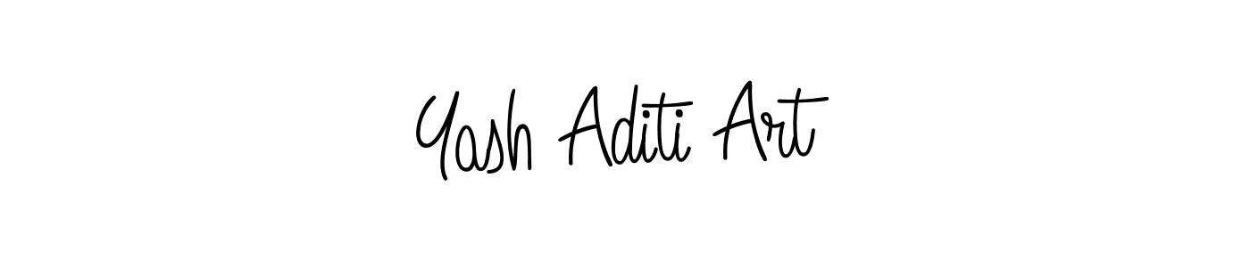 You should practise on your own different ways (Angelique-Rose-font-FFP) to write your name (Yash Aditi Art) in signature. don't let someone else do it for you. Yash Aditi Art signature style 5 images and pictures png