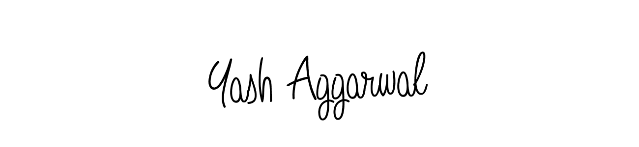 You should practise on your own different ways (Angelique-Rose-font-FFP) to write your name (Yash Aggarwal) in signature. don't let someone else do it for you. Yash Aggarwal signature style 5 images and pictures png