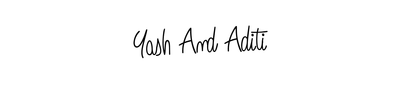 Check out images of Autograph of Yash And Aditi name. Actor Yash And Aditi Signature Style. Angelique-Rose-font-FFP is a professional sign style online. Yash And Aditi signature style 5 images and pictures png