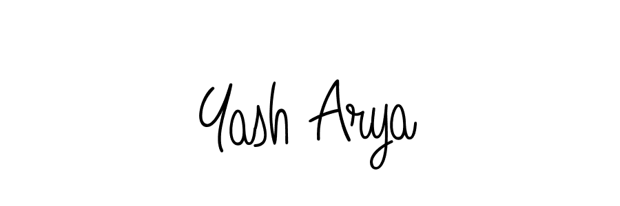 The best way (Angelique-Rose-font-FFP) to make a short signature is to pick only two or three words in your name. The name Yash Arya include a total of six letters. For converting this name. Yash Arya signature style 5 images and pictures png