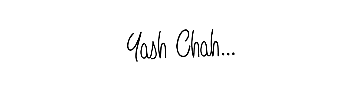 Use a signature maker to create a handwritten signature online. With this signature software, you can design (Angelique-Rose-font-FFP) your own signature for name Yash Chah.... Yash Chah... signature style 5 images and pictures png