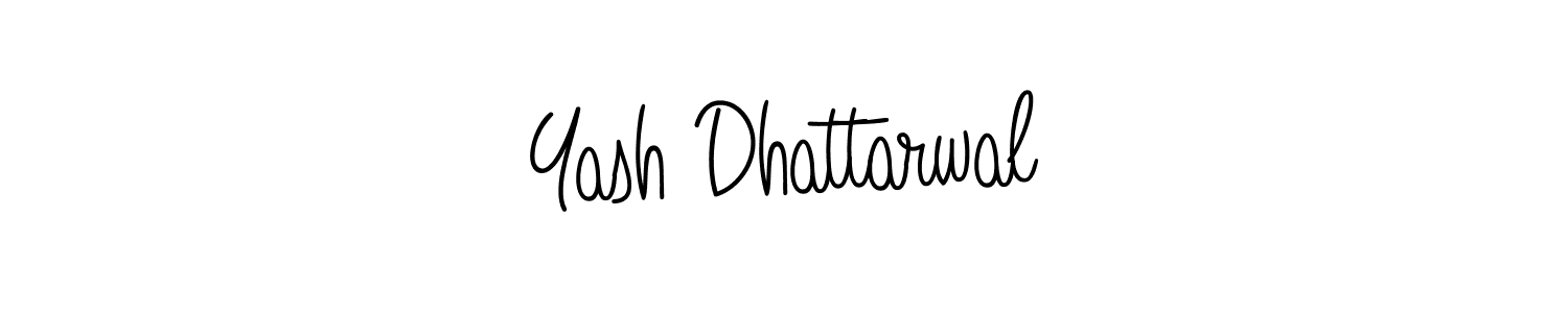 You should practise on your own different ways (Angelique-Rose-font-FFP) to write your name (Yash Dhattarwal) in signature. don't let someone else do it for you. Yash Dhattarwal signature style 5 images and pictures png