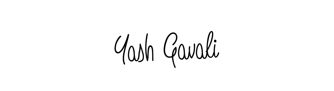 Use a signature maker to create a handwritten signature online. With this signature software, you can design (Angelique-Rose-font-FFP) your own signature for name Yash Gavali. Yash Gavali signature style 5 images and pictures png