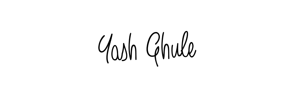 The best way (Angelique-Rose-font-FFP) to make a short signature is to pick only two or three words in your name. The name Yash Ghule include a total of six letters. For converting this name. Yash Ghule signature style 5 images and pictures png