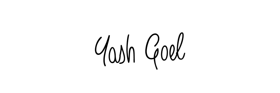 The best way (Angelique-Rose-font-FFP) to make a short signature is to pick only two or three words in your name. The name Yash Goel include a total of six letters. For converting this name. Yash Goel signature style 5 images and pictures png