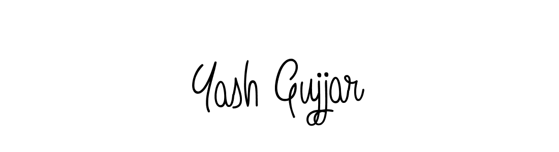 You should practise on your own different ways (Angelique-Rose-font-FFP) to write your name (Yash Gujjar) in signature. don't let someone else do it for you. Yash Gujjar signature style 5 images and pictures png